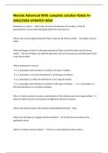 Mendix Advanced With complete solution Rated A&plus; 2025&sol;2026 UPDATED NEW 