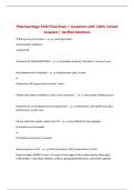 Pharmacology 5334 Final Exam &vert; Questions with 100&percnt; Correct Answers &vert; Verified Solutions