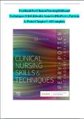 TEST BANK FOR CLINICAL NURSING SKILLS AND TECHNIQUES 10TH EDITION BY ANNE GRIFFIN PERRY&comma; PATRICIA A&period; POTTER CHAPTER 1-43 COMPLETE GUIDE