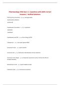 Pharmacology 5334 Quiz 1 &vert; Questions with 100&percnt; Correct Answers &vert; Verified Solutions