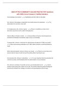 QMA IVYTECH COMMUNITY COLLEGE PRACTICE TEST Questions with 100&percnt; Correct Answers &vert; Verified Solutions