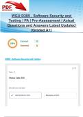 WGU D385 - Software Security and Testing &vert; PA &vert; Pre-Assessment &vert; Actual Questions and Answers Latest Updated 2025&sol;2026  &lpar;Graded A&plus;&rpar;