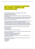 LSU ACCT 4235 TESTBANK QUESTIONS AND CORRECT ANSWERS 100&percnt; GUARANTEED PASS