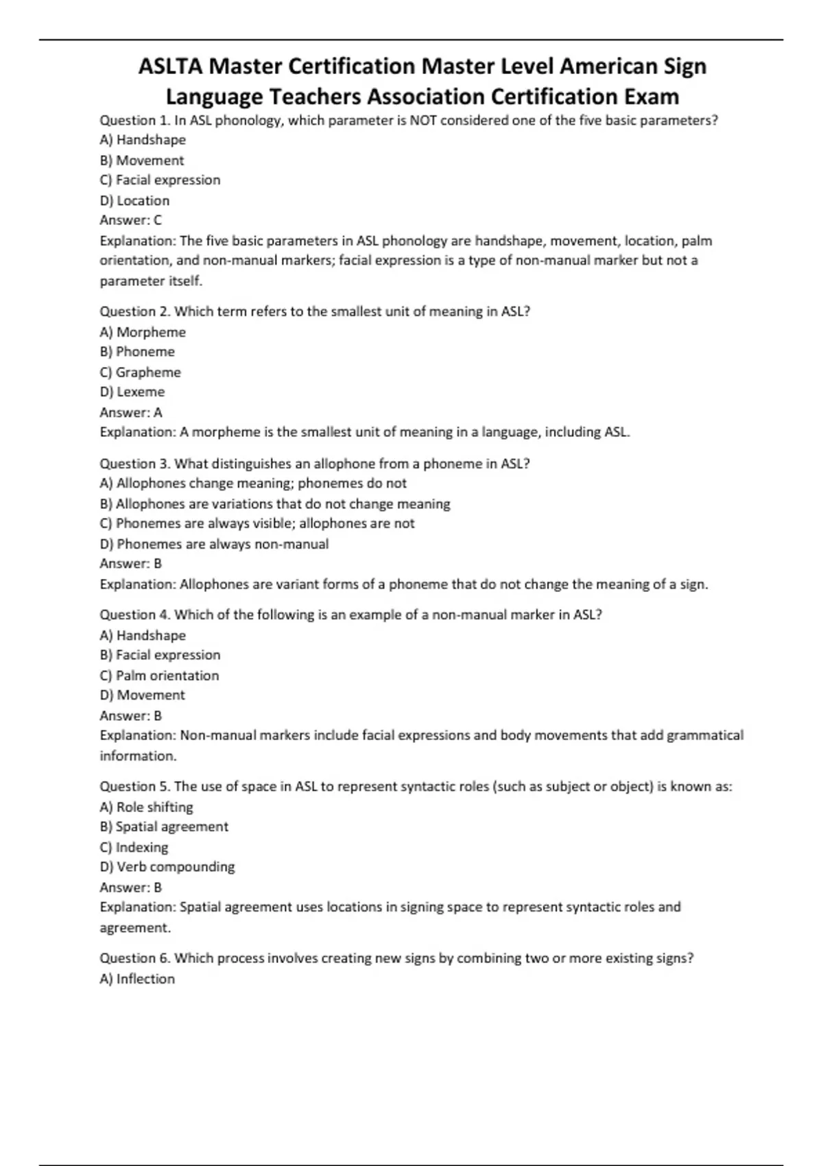 ASLTA Master Certification Master Level American Sign Language Teachers ...