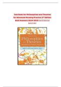 Test Bank for Philosophies and Theories for Advanced Nursing Practice 3rd Edition By Janie B. Butts and Karen L. Rich