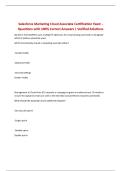Salesforce Marketing Cloud Associate Certification Exam - Questions with 100&percnt; Correct Answers &vert; Verified Solutions