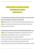 NR 548 Psychiatric Assessment Final Exam &lpar;Week 7&ndash;8&rpar; &vert; PMHNP Exam Questions & Verified Answers &vert; Latest Update 2025-2026