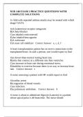 NUR 140 EXAM 2 PRACTICE QUESTIONS WITH COMPLETE SOLUTIONS