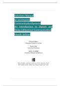 Solutions Manual for Communication Systems&colon; An Introduction to Signals and Noise in Electrical Communication&comma; 4th Edition