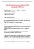 BIO 204 Study Questions Exam With Complete Solutions 
