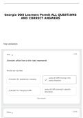 Georgia DDS Learners Permit ALL QUESTIONS AND CORRECT ANSWERS