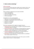 Samenvatting Online marketing - Hoofdstuk 1 Inleiding Online Marketing