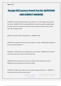 Georgia DDS Learners Permit Test ALL QUESTIONS AND CORRECT ANSWERS
