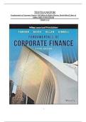 Test Bank for Fundamentals of Corporate Finance&comma; 5th Edition by Robert Parrino&comma; David Kidwell&comma; Bates & Gillan&comma; Chapters 1&ndash;21&comma; ISBN 9781119795438