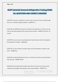 GCAP Industrial Ammonia Refrigeration Training EXAM ALL QUESTIONS AND CORRECT ANSWERS
