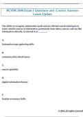 BCOM 3360 Exam 1 Questions and  Correct Answers  Latest Update 