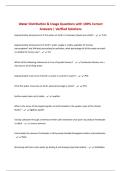 BUNDLE FOR Water Distribution EXAMS &vert; Questions with 100&percnt; Correct Answers &vert; Verified Solutions