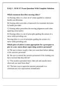EAQ 3 - NUR 217 Exam Questions With Complete Solutions