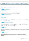  BCOM- Questions and  Correct Answers Latest Update 