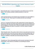 BCOM FINAL Questions and  Correct Answers Latest  Update