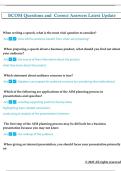 BCOM Questions and  Correct Answers Latest Update 