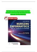 Test Bank For Nursing Informatics and the Foundation of Knowledge&comma; 4th Edition by Dee McGonigle&comma;ISBN&semi;9781284220469&comma;Covering Chapters 1-26&comma;Complete Guide A&plus;&vert;&vert;NEWEST VERSION&vert;&vert;&period;