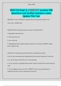 NUR 215 Exam 3&comma; COMPLETE versions 500 Questions and Verified Solutions Latest Update This Year