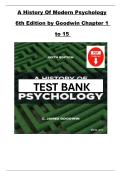 A History Of Modern Psychology  6th Edition by Goodwin Chapter 1  to 15 