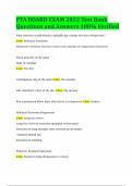 TEST BANK FOR PTA BOARD EXAM&period; QUESTIONS AND ANSWERS 100&percnt; VERIFIED