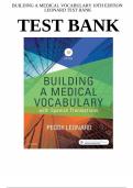 Test Bank For Building a Medical Vocabulary  10th Edition by Peggy C&period; Leonard