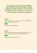 Emergency Fire Dispatch &lpar;EFD&rpar; Exams &lpar;Latest 2025 &sol; 2026 Updates STUDY BUNDLE PACKAGE WITH SOLUTIONS&rpar; Questions & Answers &vert; Grade A &vert; 100&percnt; Correct &lpar;Verified Answers&rpar;