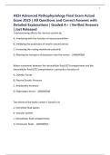 HESI Advanced Pathophysiology Final Exam Actual Exam 2025 &vert; All Questions and Correct Answers with Detailed Explanations &vert; Graded A&plus; &vert; Verified Answers &vert; Just Released