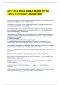 API 1169 TEST QUESTIONS WITH 100&percnt; CORRECT ANSWERS