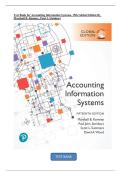 Test Bank for Accounting Information Systems 15th Global Edition by Marshall B&period; Romney & Paul J&period; Steinbart &ndash; Latest Complete A&plus; Graded Guide