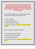 ACLS PRE COURSE TEST FINAL EXAM 2025&sol; 2026  ACTUAL EXAM COMPLETE 250 QUESTIONS WITH  DETAILED VERIFIED ANSWERS WITH RATIONALES  &lpar;100&percnt; CORRECT ANSWERS&rpar; &sol;ALREADY GRADED A&plus;&vert;&vert;  LATEST EXAM&excl;&excl;&vert;&vert; 