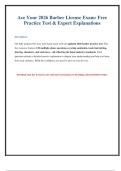 Barber State Board Exam Practice 2026&colon; 110 Q&A with Explanations