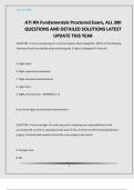 ATI RN FUNDAMENTALS PROCTORED EXAM