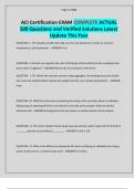 ACI Certification EXAM COMPLETE ACTUAL 500 Questions and Verified Solutions Latest Update This Year