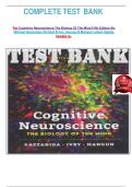 COMPLETE TEST BANK   For Cognitive Neuroscience The Biology Of The Mind Fifth Edition By Michael Gazzaniga&comma; Richard B Ivry&comma; George R Mangun Latest Update Graded A&plus;