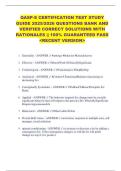 QASP-S CERTIFICATION TEST STUDY  GUIDE 2025&sol;2026 QUESTIONS BANK AND  VERIFIED CORRECT SOLUTIONS WITH  RATIONALES &vert;&vert; 100&percnt; GUARANTEED PASS  <RECENT VERSION> 
