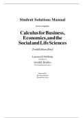 Student Solutions Manual to accompany Calculus for Business&comma; Economics&comma; and the Social and Life Sciences Tenth Edition&comma; Brief Laurence D&period; Hoffman Smith Barney Gerald L&period; Bradley