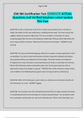 CIW IBA Certification Test COMPLETE ACTUAL Questions and Verified Solutions Latest Update This Year
