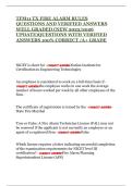 TFM11 TX FIRE ALARM RULES QUESTIONS AND VERIFIED ANSWERS WELL GRADED &lpar;NEW 2025&sol;2026 UPDATE&rpar;QUESTIONS WITH VERIFIED ANSWERS 100&percnt; CORRECT &sol;A&plus; GRADE