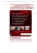 TEST BANK FOR Textbook of Radiographic Positioning and Related Anatomy 11th Edition by John Lampignano &comma; Leslie E&period; Kendrick&period;ISBN&colon;978-0323936132 COMPLETE GUIDE ALL CHAPTERS COVERED 100&percnt; VERIFIED A&plus; GRADE ASSURED&excl;&excl;&excl;&excl;&excl; NEW LATEST UPDATE&excl;&excl;&excl;&excl;&excl;