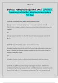 BIOD 331 Pathophysiology FINAL EXAM COMPLETE Questions and Verified Solutions Latest Update This Year