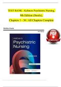 Test Bank For Keltner&rsquo;s Psychiatric Nursing&comma; 9th Edition By Debbie Steele &vert; 9780323791960 &vert; &vert; Chapter 1- 36 &vert; Complete Questions And Answers A&plus;