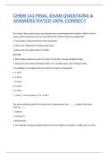 CHEM 141 FINAL EXAM QUESTIONS & ANSWERS RATED 100&percnt; CORRECT