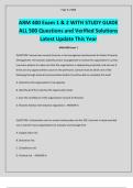 ARM 400 Exam 1 & 2 WITH STUDY GUIDE ALL 500 Questions and Verified Solutions Latest Update This Year