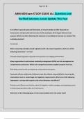 ARM 400 Exam STUDY GUIDE ALL Questions and Verified Solutions Latest Update This Year
