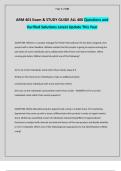 ARM 401 Exam & STUDY GUIDE ALL 400 Questions and Verified Solutions Latest Update This Year